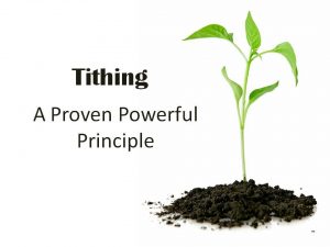 Tithing-Principle